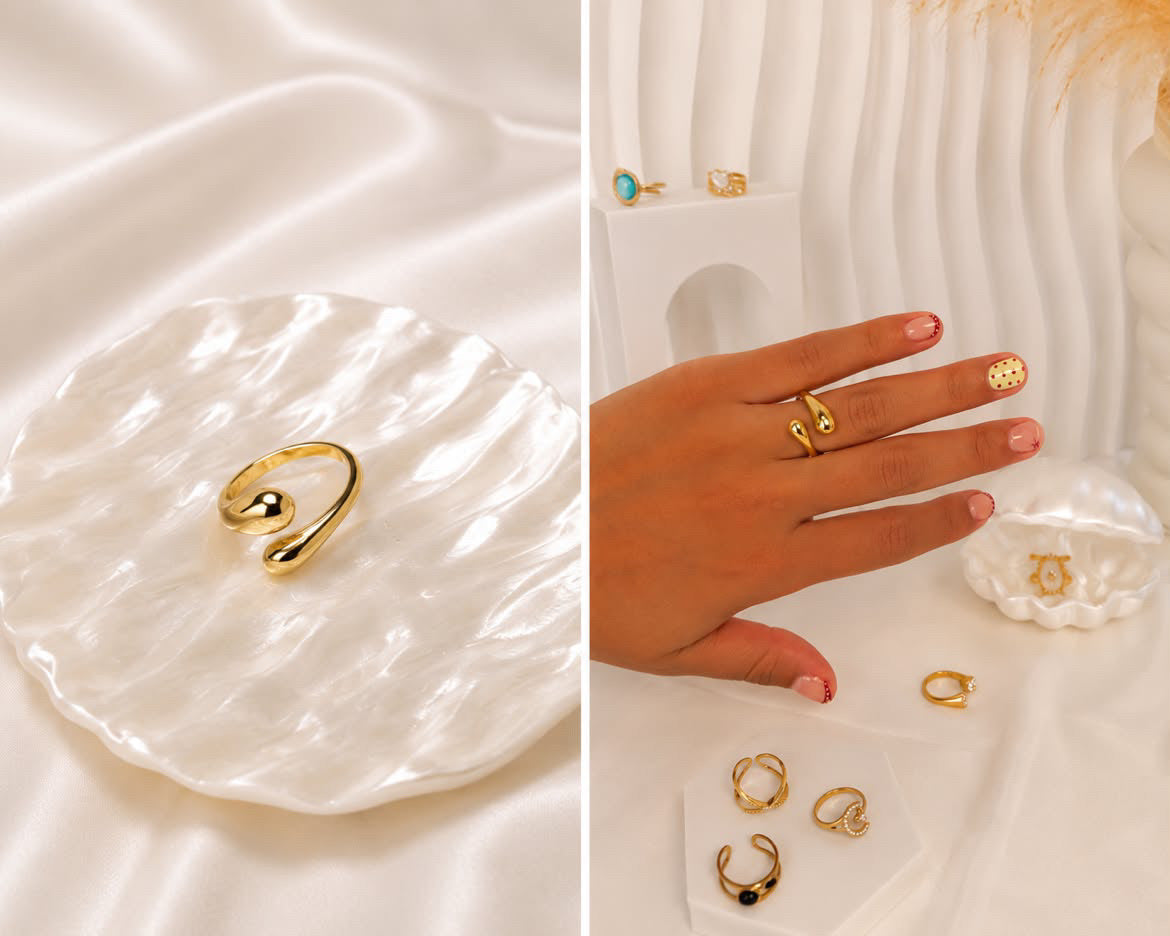 Anillo Gota Dorada