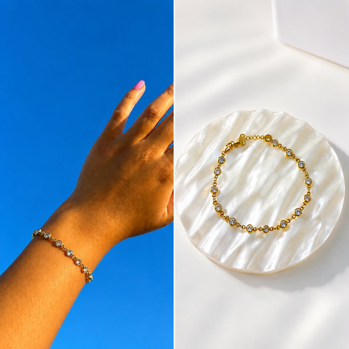 Pulsera Destellos Dorados