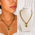 Collar Corazón Esmeralda
