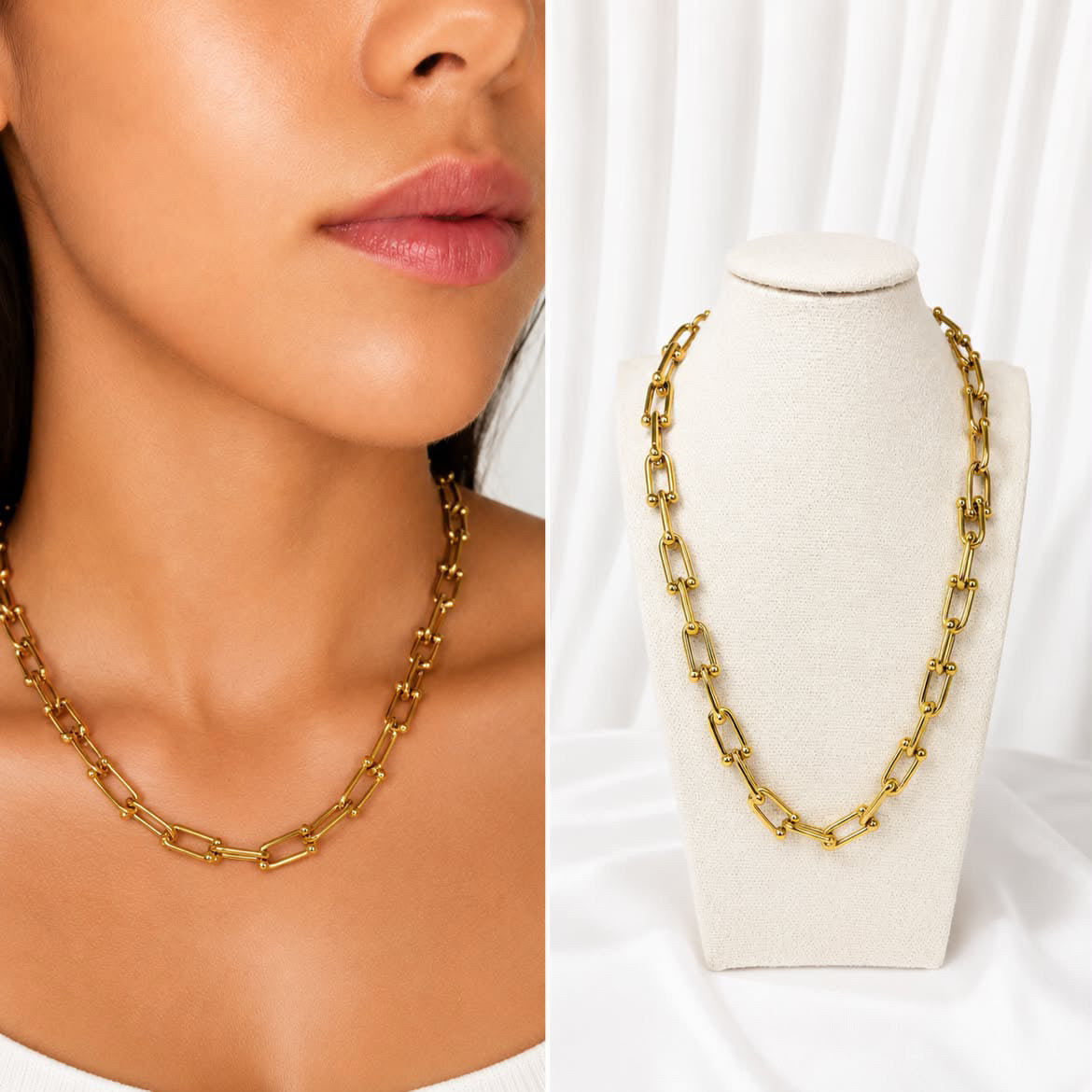 Collar Eslabones Dorados